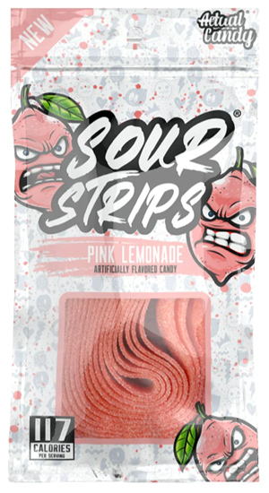 Sour Strips Pink Lemonade 96g X 12 UNITS