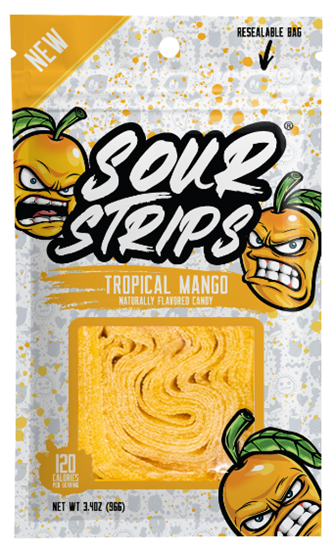 Sour Strips Tropical Mango 96g X 12 UNITS