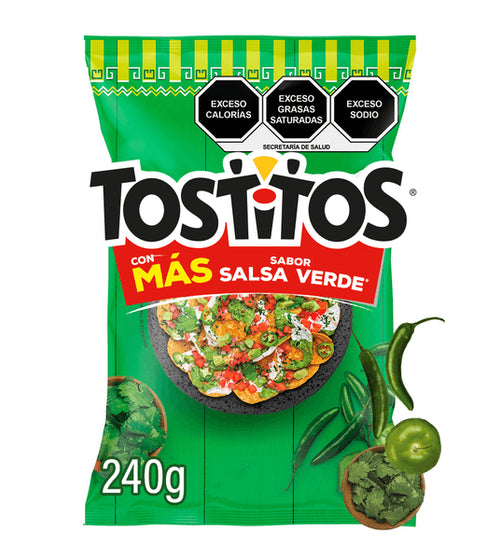 Tostitos Con MAS Sabor Salsa Verde Mexico (20 x 240g)