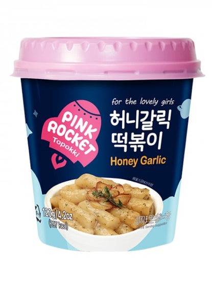 YOUNGPOONG Pink Rocket Honey Garlic Tteokbokki Cup (30 x 120g)