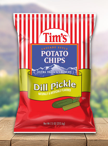 Tims Dill Pickle Chips 7.5 Oz x Single Pack