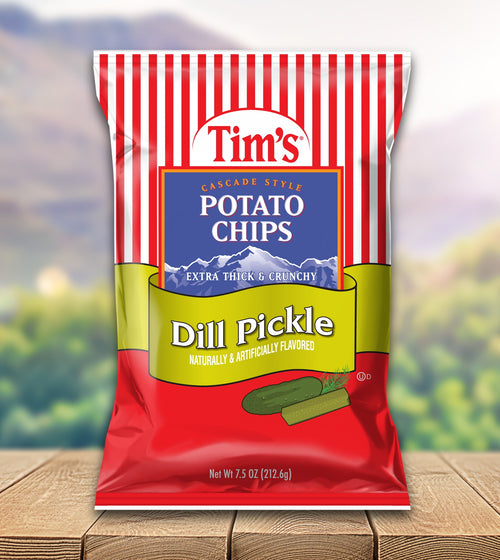 Tims Dill Pickle Chips 7.5 Oz x Single Pack