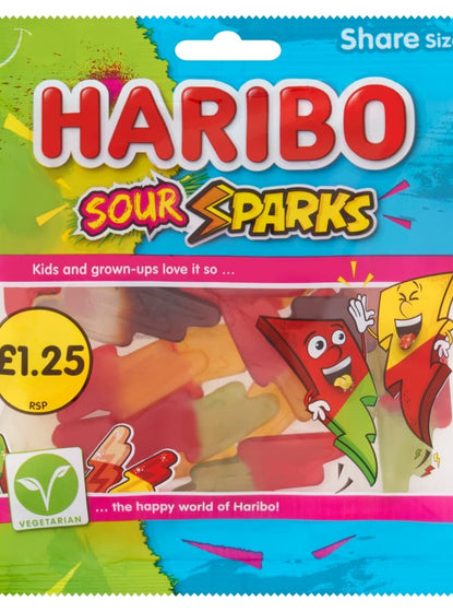 [UK] Haribo HB Sour Sparks 140g x 12 Pack