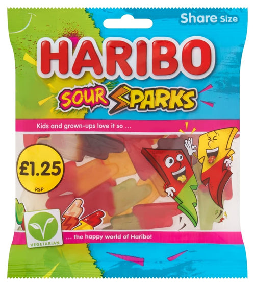 [UK] Haribo HB Sour Sparks 140g x 12 Pack
