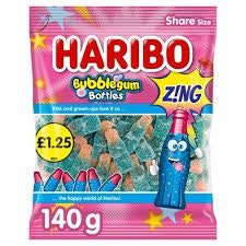 Haribo Bubblegum Bottles Z!ng (12 x 140g)