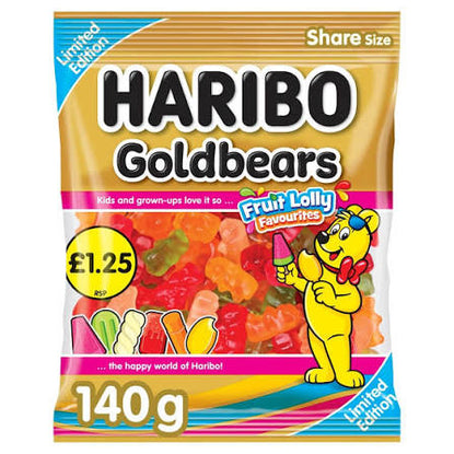 [UK] Haribo HB Goldbears Fruit Lolly Fav 140 Gms x 12 Pack