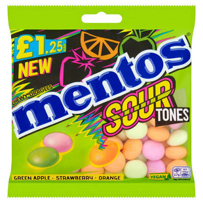 [UK] Mentos Chewy Sour Tones HB 120 Gms x 12 Pack
