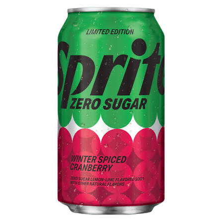 Sprite Winter Spiced Cranberry Zero Sugar Can 12 Oz x 12 Pack