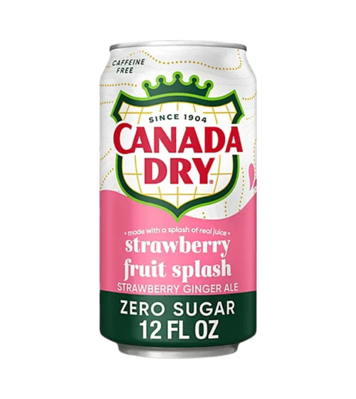 Canada Dry Strawberry Fruit Splash Zero Sugar Can (12x355ml)