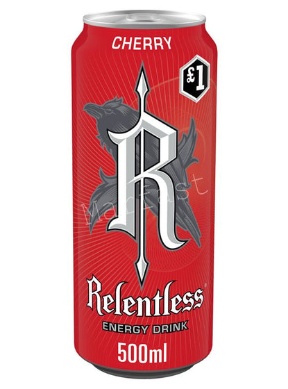 [UK] Relentless Energy Cherry Can 500 Ml x 12 Pack