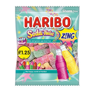 [UK] Haribo HB Soda Twist Zing 140g x 12 Pack