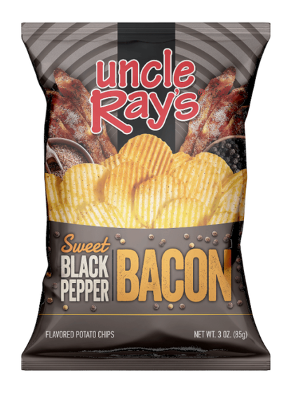 Uncle Ray Sweet Black Pepper Bacon Potato Chips (10x130g)