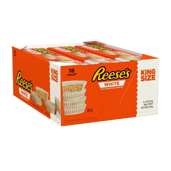 Reese's WHITE Peanut Butter Cups KING SIZE! x 18 Box