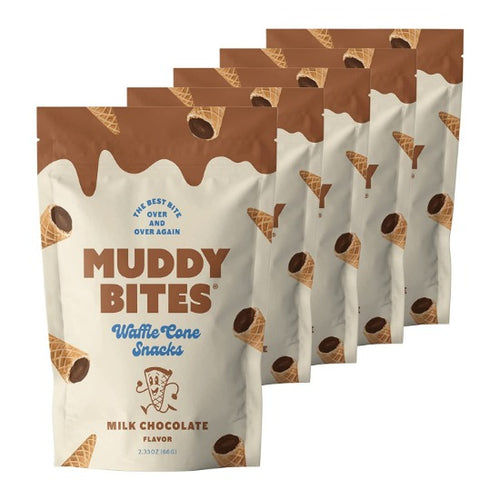 Muddy Bites Milk Chocolate Waffle Cones x 12 Box