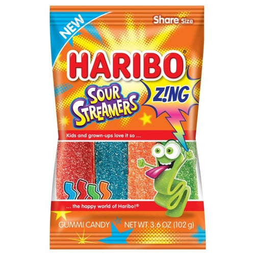 Haribo Zing Sour Streamers (Box of 12)