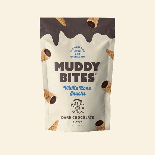 Muddy Bites Dark Chocolate Waffle Cones x 12 Box